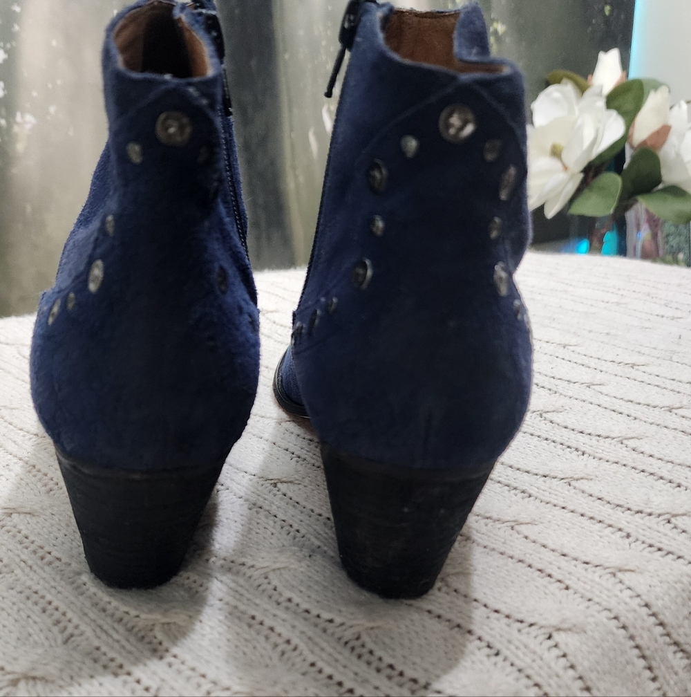 Corso Como Navy Suede Studded Booties - Picture 4 of 10
